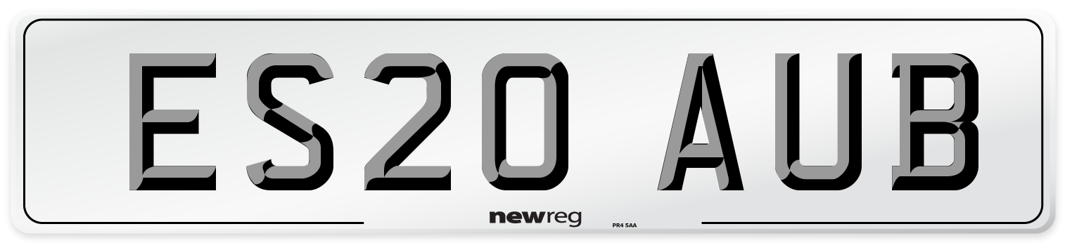 ES20 AUB Number Plate from New Reg